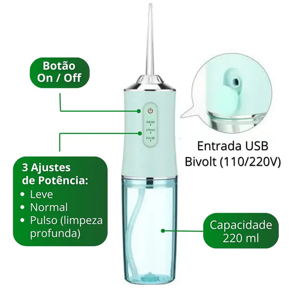 Irrigador Bucal PowerClean® - Limpeza Completa